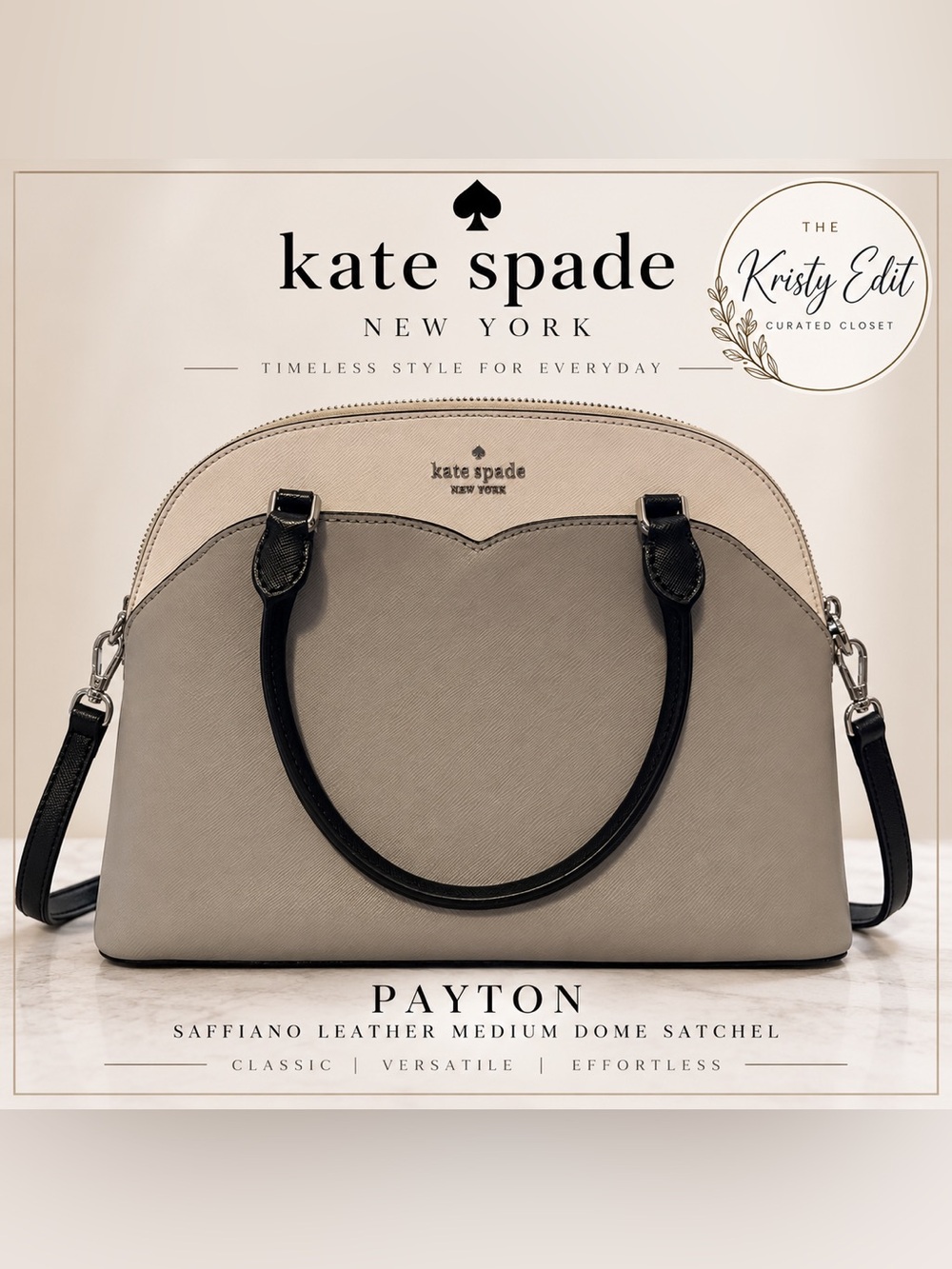 Kate Spade Payton Saffiano Leather Dome Satchel